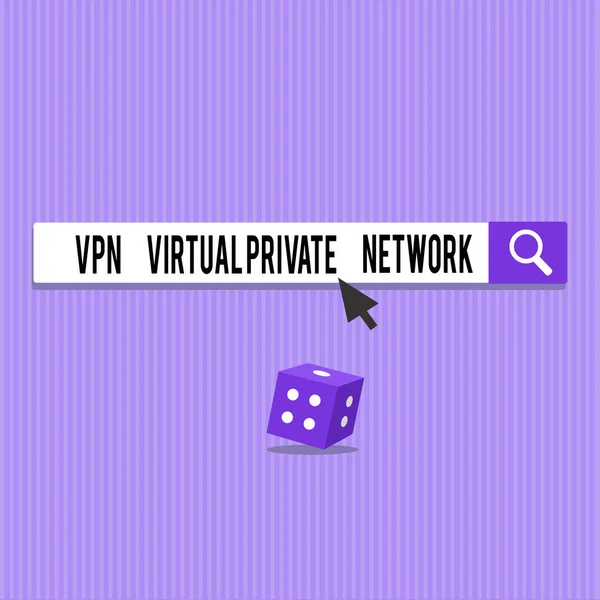 Begrebsmæssig håndskrift, der viser Vpn Virtual Private Network. Forretningsfoto fremvisning Sikker krypteret forbindelse over internettet - Stock-foto