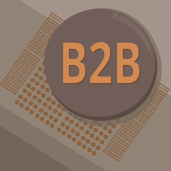 Writing Obs visar B2b Business foto skylta informationsutbyte produkter tjänster mellan företag E handel — Stockfoto