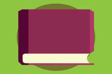 Düz tasarım iş vektör illüstrasyon kavramı boş kopya alanı modern arka plan geometrik öğesi kalın kapalı dikdörtgen Hardbound kitap yalan onun yan boş kapak üzerinde