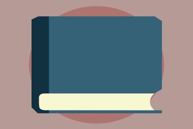 Düz tasarım iş vektör illüstrasyon kavramı boş şablon kopya alanı metin reklam Web sitesi izole esp 3d izometrik için kalın kapalı dikdörtgen Hardbound kitap onun yan boş kapak yalan