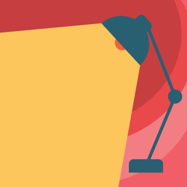 Tablo kolye Abajur ayarlanabilir ışık ışını Ray boşlukla metin için reklam için düz tasarım iş vektör çizim boş şablon esp izole Minimalist grafik düzeni şablonu