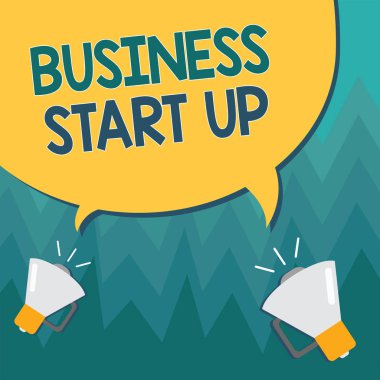Kavramsal el iş Start Up gösterilen yazma. Yeni ticaret girişim taze taahhüt kadar koyarak vitrine iş fotoğraf