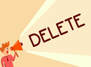 Delete gösterilen Not yazma. İş fotoğraf vitrine kaldırın veya çizgi yıldaen çizerek yazılı veya basılı sorun yok