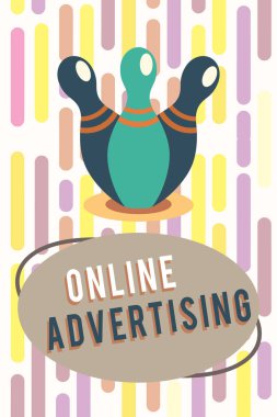 Çevrimiçi Reklamcılık 'ı gösteren metin işareti. Ürün ve Hizmetleri Desteklemek İçin Kavramsal Fotoğraf İnternet Pazarlaması