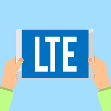 Word metin yazma Lte. İş kavramı bir 4g mobil iletişim standart artırma kablosuz geniş bant hız için