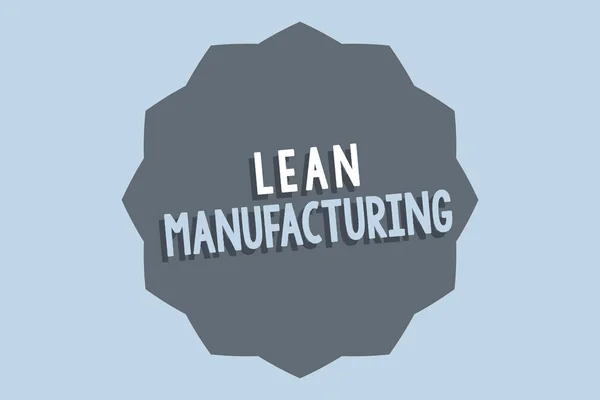 手書き文字｜Lean Manufacturing。概念生産性を犠牲にすることなく廃棄物を最小化 — ストック写真