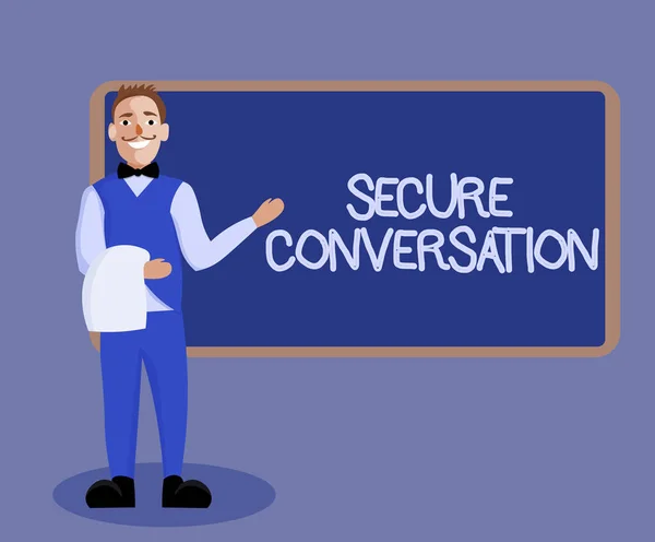 Word writing text Secure Conversation. Geschäftskonzept für verschlüsselte Kommunikation zwischen Web-Diensten — Stockfoto