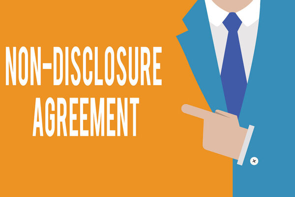 Word writing text Non Disclosure Agreement. Business concept for Legal Contract Confidential Material or Information