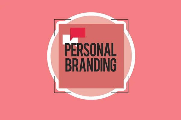 Conceptual hand writing showing Personal Branding. Business photo showcasing Marketing themselves and their careers as brands — Stock Photo, Image