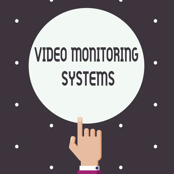Word writing text Video Monitoring Systems. Business concept for Surveillance Transmit capture Image to Digital Link — Stock Photo, Image