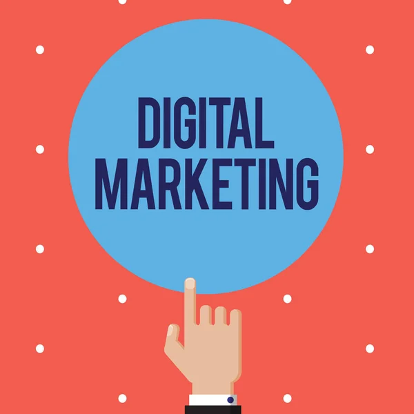 Tekst teken weergegeven: Digital Marketing. Conceptuele foto promotie van producten of merken via elektronische media — Stockfoto