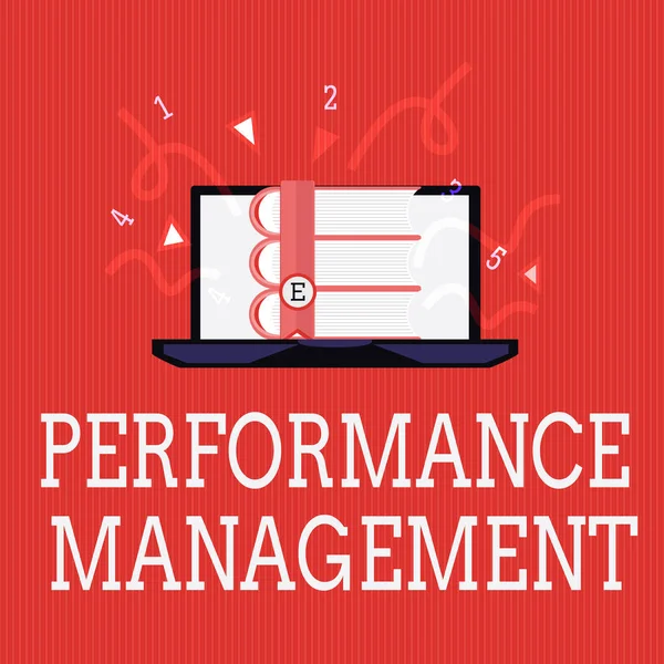 Schreiben Notiz zeigt Performance Management. Unternehmensfoto zur Verbesserung der Effektivität der Mitarbeiter insgesamt Beitrag — Stockfoto