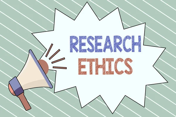 A kutatási etikát bemutató feljegyzés. Üzleti fotó bemutatása érdekli az elemzés etikai kérdések, amelyek felvetették — Stock Fotó