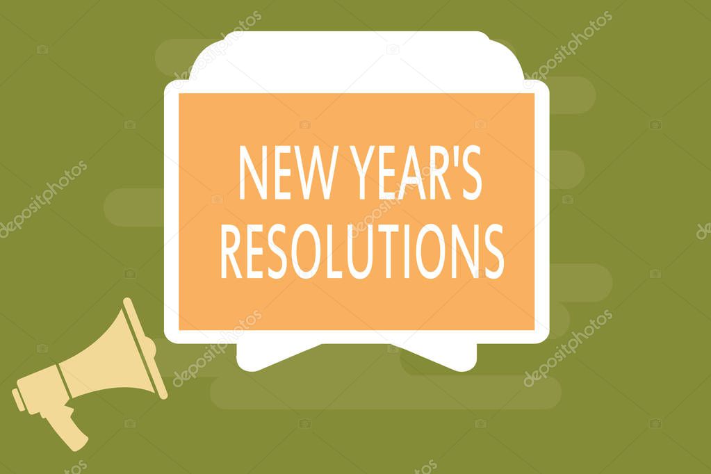 Word writing text New Year s is Resolutions. Business concept for Wishlist List of things to accomplish or improve