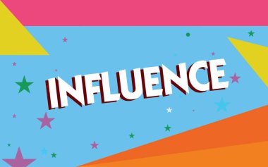 Metin işaret etkisi. Birisi karakter gelişimi üzerinde etkisi için kavramsal fotoğraf kapasitesi