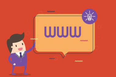 Mesaj işareti Www 'u gösteriyor. HTML biçiminde biçimlendirilmiş ve HTTP üzerinden erişilen çevrimiçi içeriğin kavramsal fotoğraf ağı