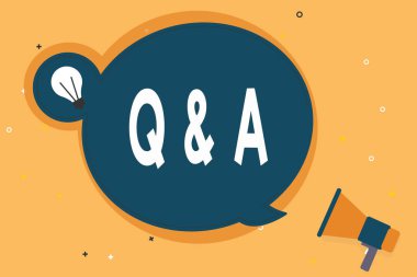 El yazısı metin Q ve A. Exchange soru ve cevap gösteren gruplar arasında anlam kavramı