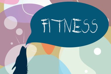 Kavramsal el Fitness gösterilen yazma. İş fotoğraf metin koşulu fiziksel olarak sağlıklı eğitim egzersiz uygun rol için uygun