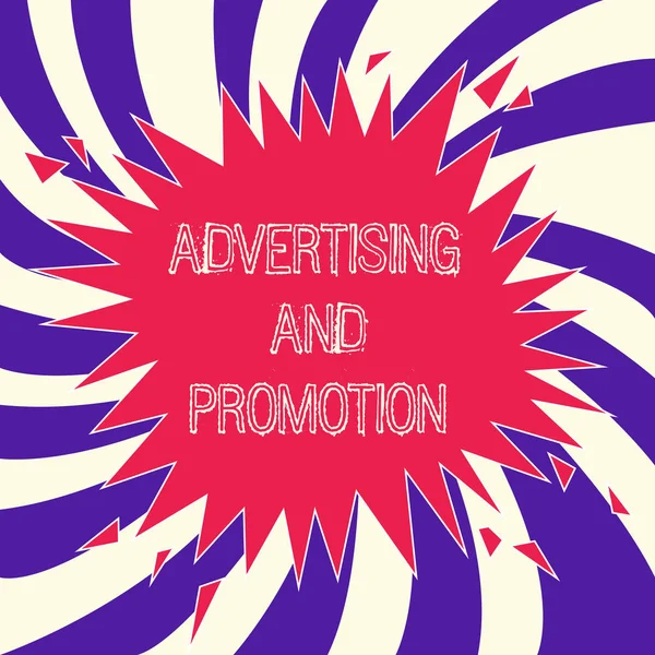 Word writing text Advertising And Promotion. Business concept for Controlled and Paid marketing activity in media