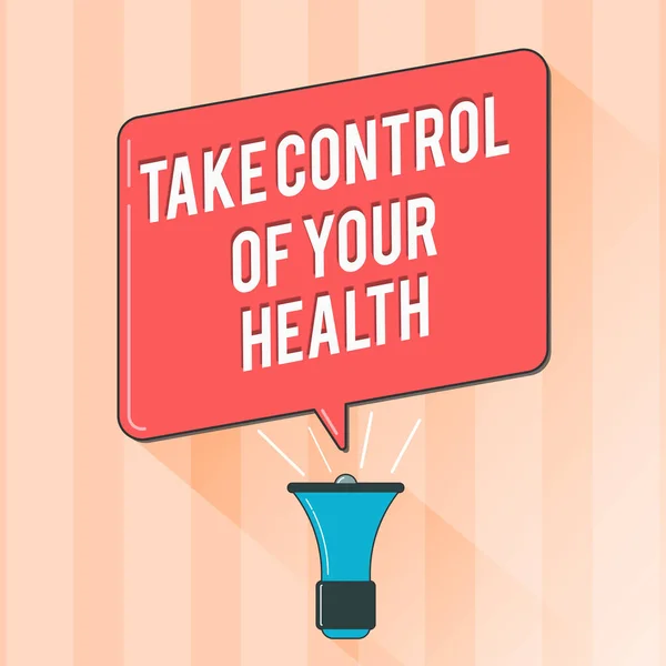 Text sign showing Take Control Of Your Health. Conceptual photo Balance Life integrate Wellness and Fitness — Stock Photo, Image