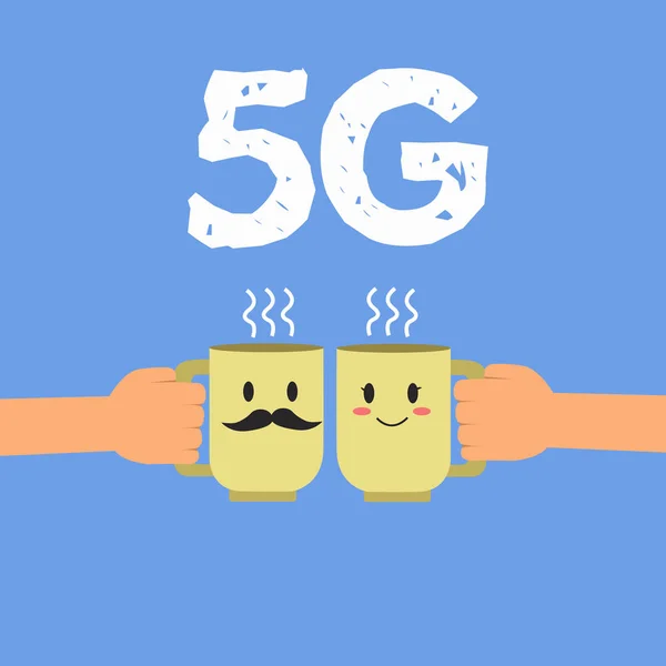 Текст почерку 5G. Концепція означає наступне покоління мобільних мереж після 4G LTE Швидке з'єднання — стокове фото