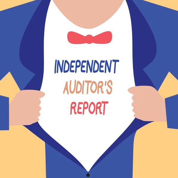 Независимый аудитор - это отчет. Концепция анализа бухгалтерского учета и финансовой практики — стоковое фото