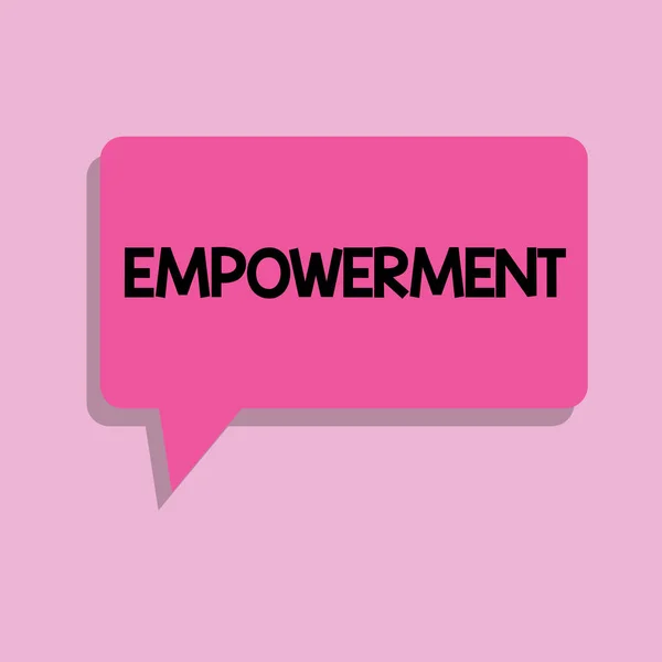 Handwriting text Empowerment. Concept meaning Authority or power given to someone for doing something — Stock Photo, Image