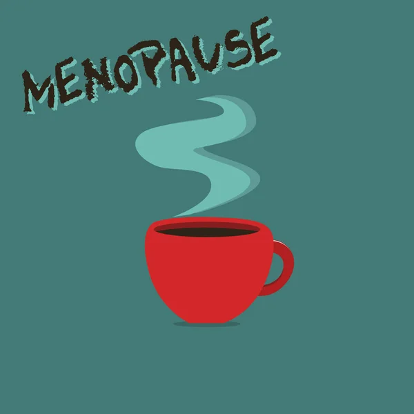 Fogalmi kézi írás, mutatja a menopauza. Üzleti fénykép bemutató menstruáció idősebb nők hormonális változások időszak megszűnése — Stock Fotó