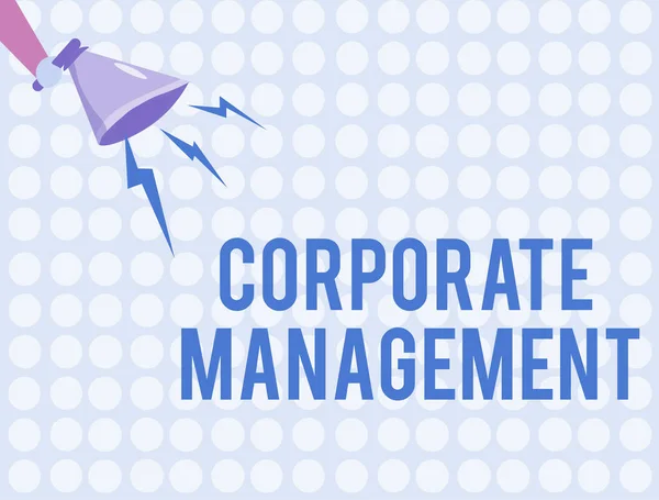 Slovo psaní textu Corporate Management. Obchodní koncepce pro všechny úrovně manažerského personálu a excutivů — Stock fotografie