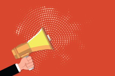 Düz tasarım iş vektör illüstrasyon kavramı. İş reklam Web sitesi ve promosyon afiş için. boş sosyal medya için kendi metin alanı metni kopyalayın. Şablon sanat servis teşvik ESP izole