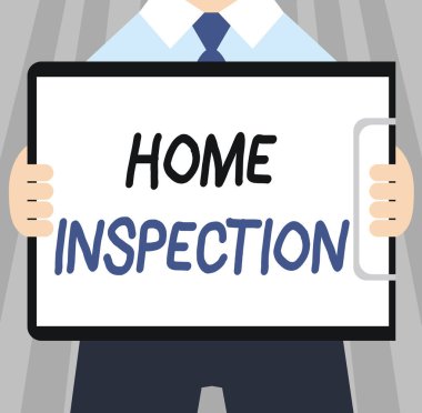 Word writing text Home Inspection. Business concept for Examination of the condition of a home related property clipart
