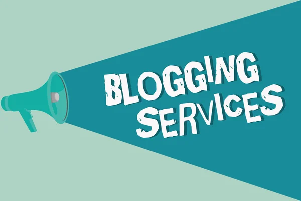 Kézírás szövegírás Blogging Services. Koncepció jelentése Közösségi hálózat Informatív Újságírás — Stock Fotó
