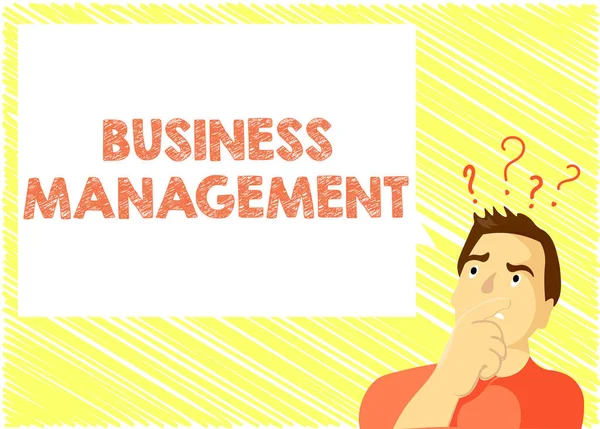 Tekst schrijven Business Management. Bedrijfsconcept voor het toezicht op de coördinatie van bedrijfsactiviteiten — Stockfoto