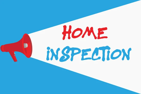 Текст написання тексту Home Inspection. Концепція бізнесу для вивчення стану пов'язаної з будинком власності — стокове фото