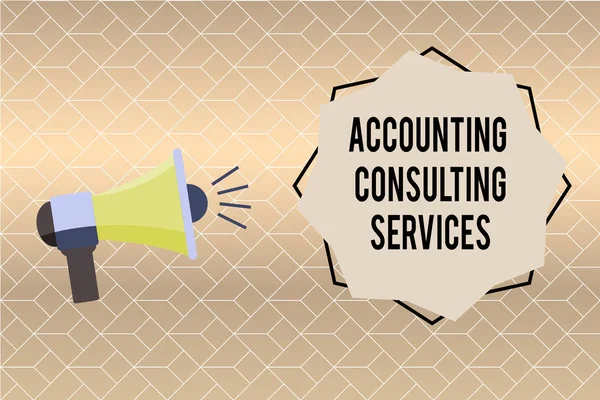 Handwriting text writing Accounting Consulting Services. Concept meaning Preparation ofPeriodic Financial Statements