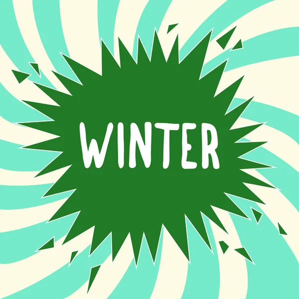 Kış gösterilen Not yazma. Yılın Aralık ayı Şubat kuzey yarımkürede en soğuk sezon vitrine iş fotoğraf