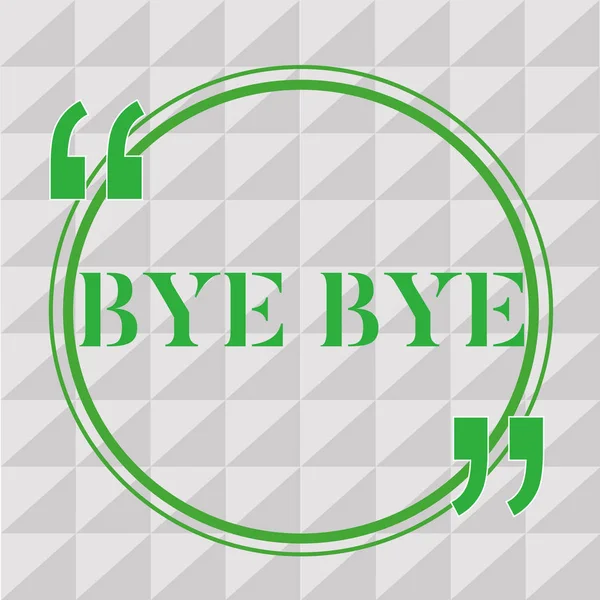 Handwriting Text Writing Bye Bye Concept Meaning Greeting Leaving Farewell — Stock Photo, Image