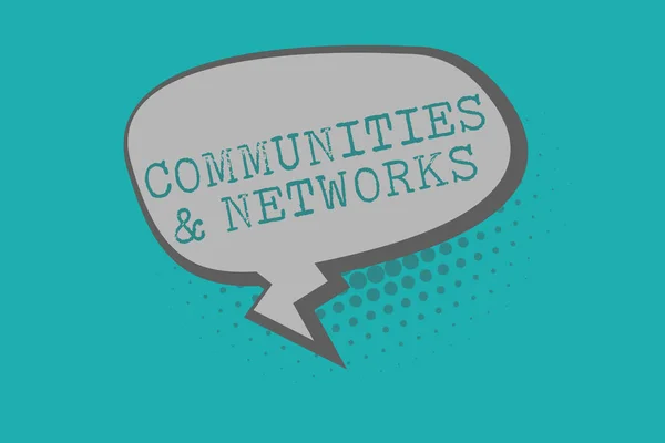 Konceptuální rukopis zobrazující komunity a sítě. Text obchodní fotografie Spolupráce při výuce a praxi členů — Stock fotografie