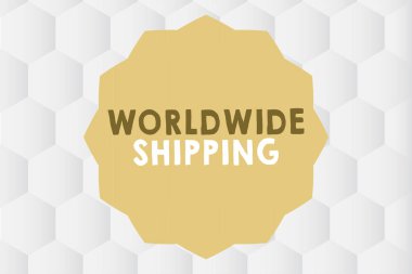 Kavramsal el sevkiyat gösterilen yazma. Deniz kargo teslim ürünler uluslararası sevkiyat vitrine iş fotoğraf