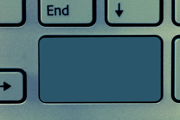 Бізнес Порожній шаблон для компонування запрошень Вітальна листівка просування плакат ваучер клавіатури Намір створити комп'ютерне повідомлення, натиснувши ідею клавіатури — стокове фото