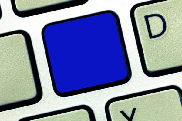 Concepto de negocio de diseño Espacio de copia vacío moderno fondo abstracto Teclado clave Intención de crear mensaje de computadora, presionando la idea del teclado — Foto de Stock