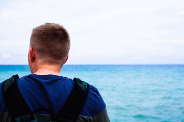 İş boş şablon düzeni için davet tebrik kartı promosyon posteri fiş mavi plaj su iletileri fikirleri düşünceleri huanalysis için doğal güzel