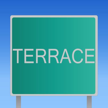 Teras yazma el yazısı metin. Veranda yer Tarım için kullanılan bina yanındaki alan düzeyi anlam kavramı döşeli