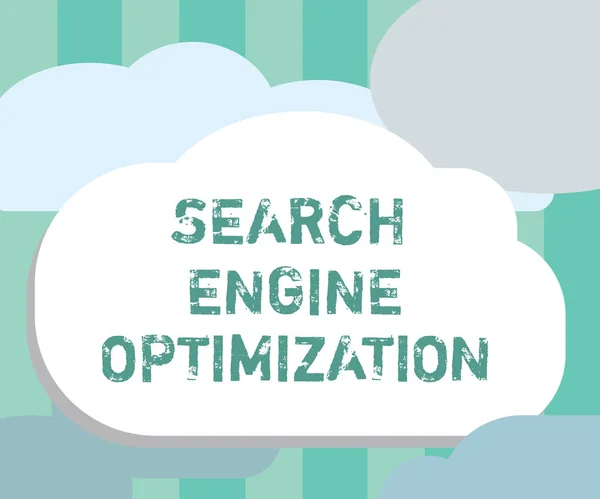 Texto para escrita de palavras Search Engine Optimization. Conceito de negócio para maximizar o número de visitantes do site — Fotografia de Stock