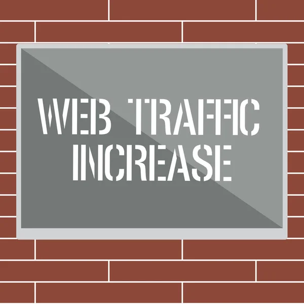 Handwriting text writing Web Traffic Increase. Concept meaning Expand Visitors to a Websitea number of Visits