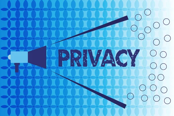 Word tekst intoetsen Privacy. Businessconcept voor recht om demonstratingal zaken en informatie als een geheim te houden — Stockfoto