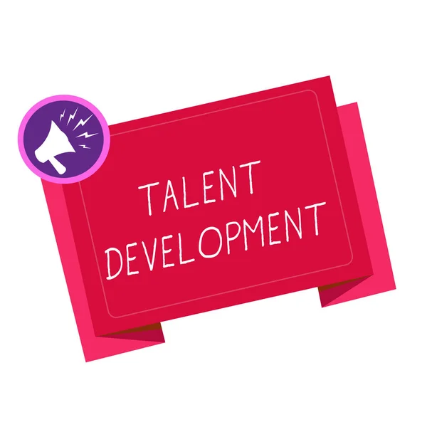 Schrijfbriefje met Talent Development. Zakelijke foto presenteren Building Skills Abilities Verbetering van potentiële Leader — Stockfoto