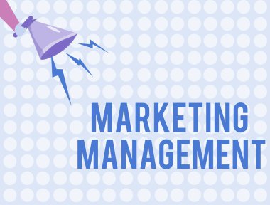 Kelime yazma Pazarlama Yönetimi. Reklam Geliştirme İş Konsepti Yeni Ürün veya Hizmeti Destekleyin