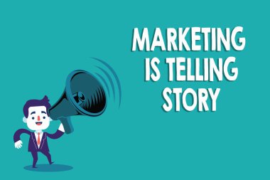 Kavramsal el pazarlama olduğunu söyleyen hikaye yazma. İş fotoğraf metin marka ürün veya hizmet içine nefes hayat