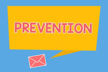 El yazısı metin önleme. Bir şey olmasını durdurma kavramı anlam sağlık koruma